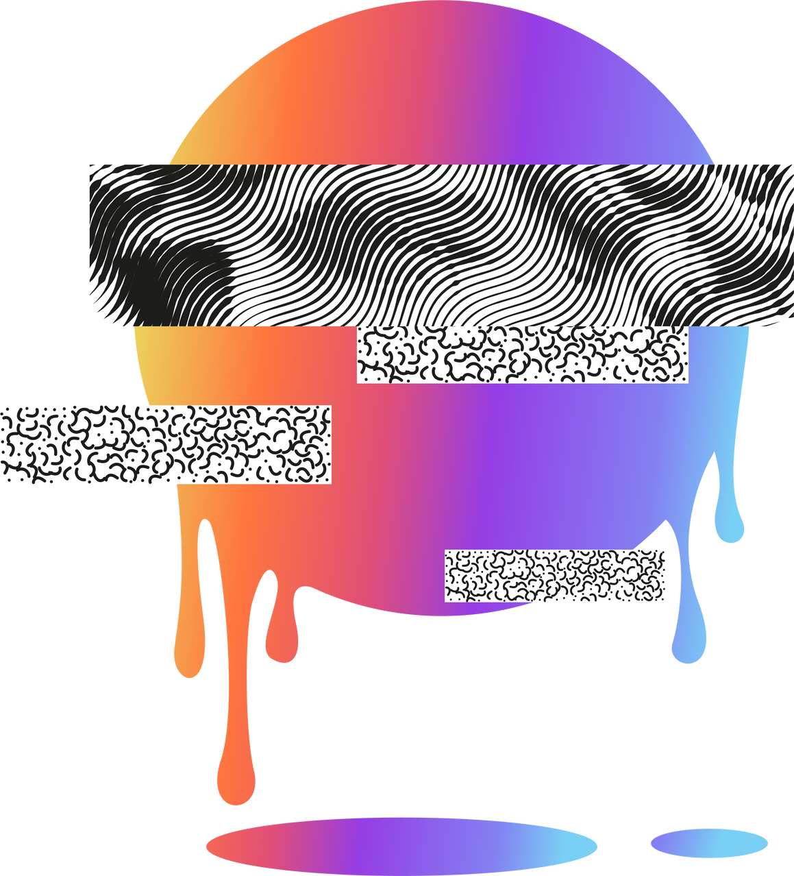 collage statue element