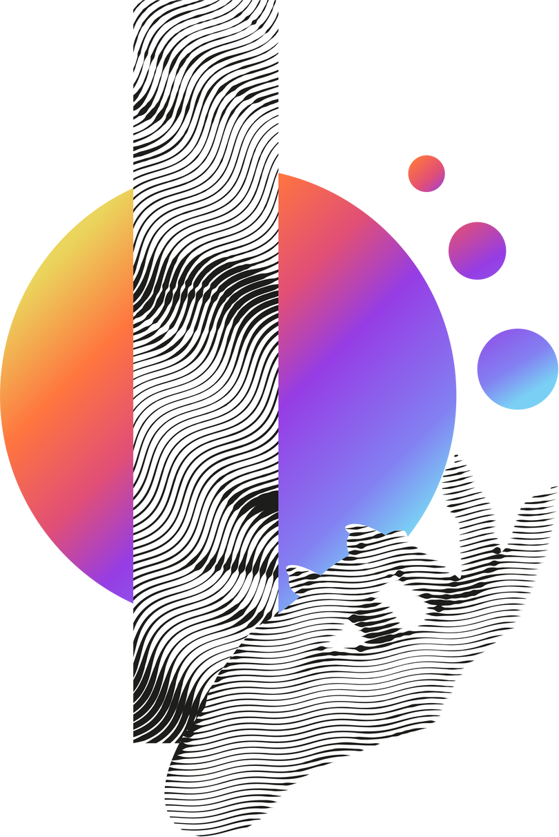 collage statue element